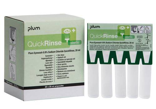 QuickRinse Augenspülampullen, Nachfüllung für QuickSafe Box, VE=4 x 5 Ampullen à 20 ml-1