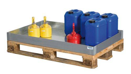 Kleingebindewanne classic-line aus Stahl, verzinkt, 60 Liter, 766x1186x100-0