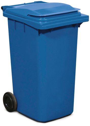 Fahrbare Großmülltonne, 120 Liter Volumen, blau-0