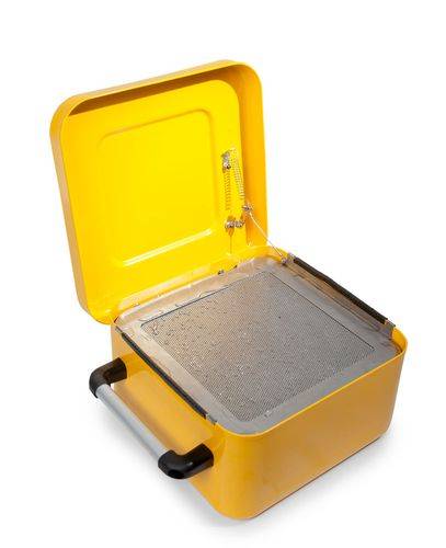 FALCON Kleinteilereiniger aus Stahl, lackiert, mit Eintauchsieb, 8 Liter-0