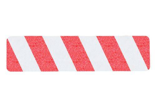 m2-Antirutschbelag™, Warnmarkierung, rot,/weißEinzelstreifen, 150 x 610 mm, VE=10 St-0