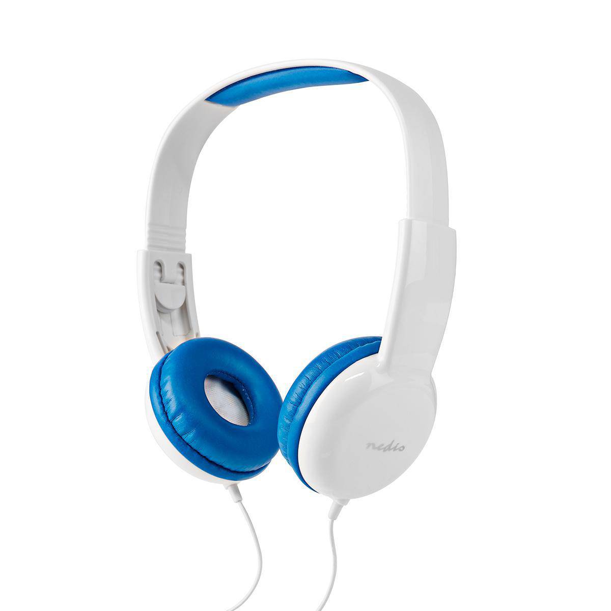 Nedis On-Ear-Kopfhörer Wired | 3.5 mm | Seillänge: 1.20 m | Blau/Weiss-1