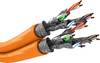 Goobay 91891 CAT 7A Duplex Netzwerkkabel S/FTP / Kupfer / 1000 MHz LAN Ethernet Kabel halogenfrei / AWG 23 / Orange 100m