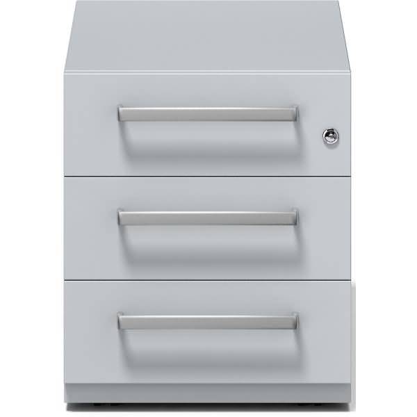 Rollcontainer Note Griff 3 Schübe lichtgrau