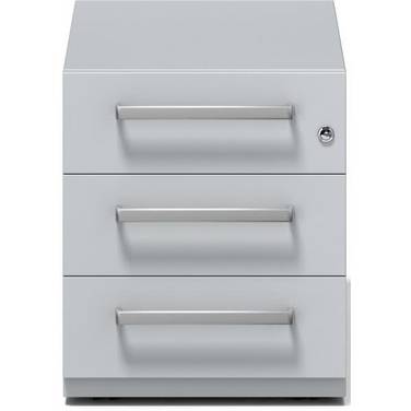 Rollcontainer Note Griff 3 Schübe lichtgrau