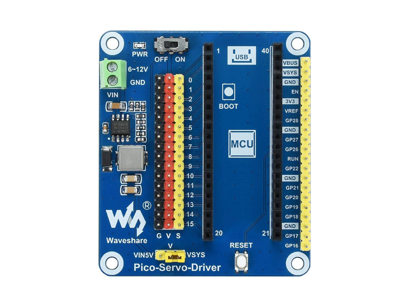 Servo-Treiber-Modul für Raspberry Pi Pico-2