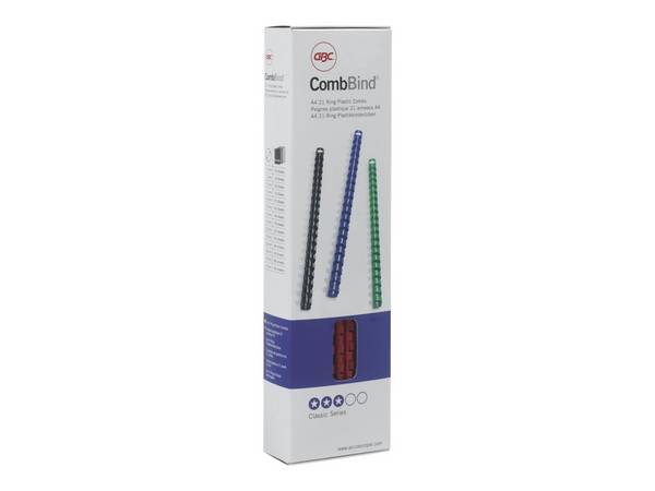 GBC CombBind - 14 mm - 21 Ringe - A4 (210 x 297 mm) - 125 Blätter - Rot
