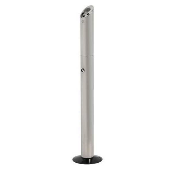 Ascher freistehend, runde Säule, Edelstahl, Ø 76 x 900 mm, für den Außenbereich