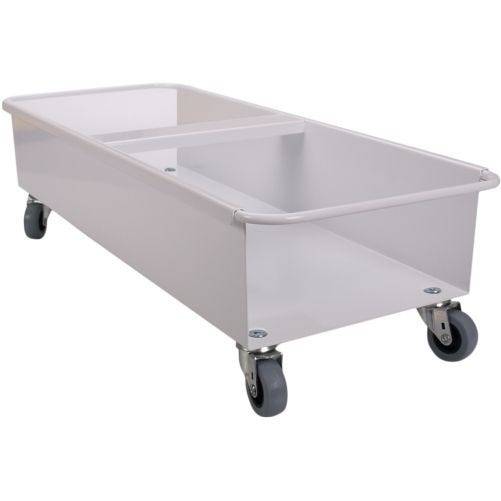 Trolleywagen für 2 Behälter, lackiertes Metall, weiß-0