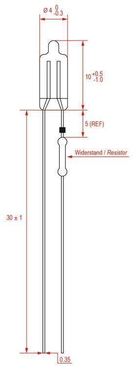 Goobay Mini-Pisello Subminiatur-Glimmlampe, 0,25 W - Cable Strand, 230 V (AC), 1,4 mA-1
