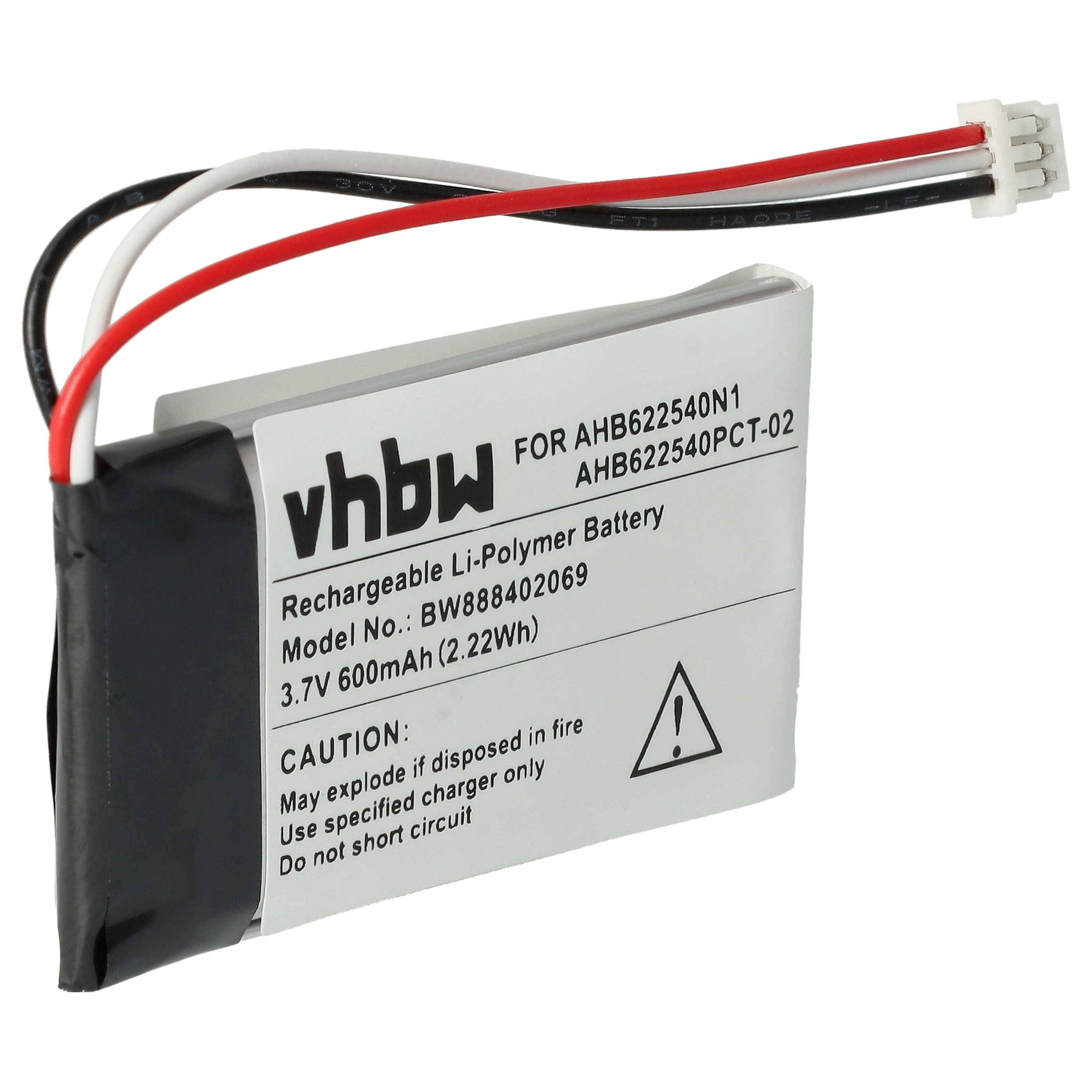 vhbw Akku kompatibel mit Sennheiser Momentum 3,0, XL, 2.0 | Wireless Headset Kopfhörer (600 mAh, 3,7 V, Li-Polymer)