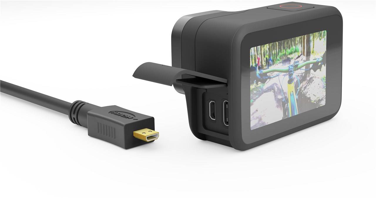 Goobay 53780 HDMI High Speed Kabel Ethernet UHD 4K @ 60 Hz geschirmtes Micro HDMI Adapterkabel Monitorkabel Schwarz 0.5m-1