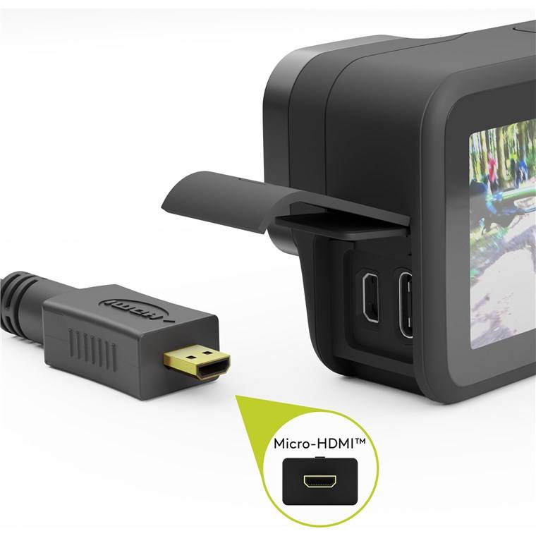 Goobay 53784 HDMI High Speed Kabel Ethernet UHD 4K @ 60 Hz geschirmtes Micro HDMI Adapterkabel Monitorkabel Schwarz 1.5m-2