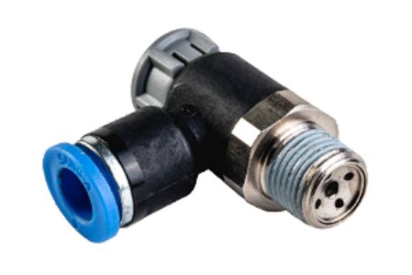 Drosselrückschlagventil kompakt, zuluftregelnd, MSV/PA 66, R 1/4 Zoll, 4 mm