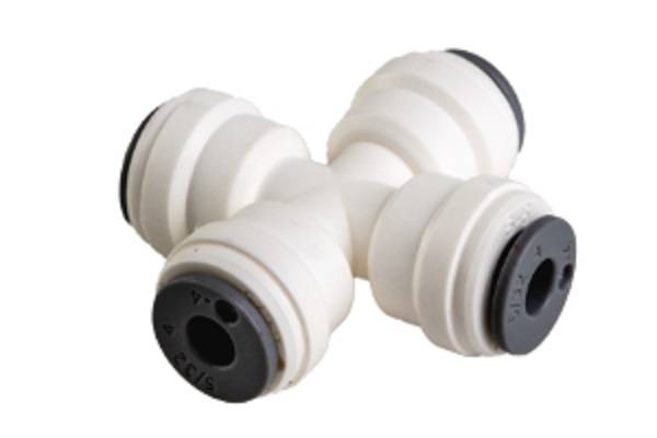 X-Steckverbindung Inch, bis 65°C, 16 bar, POM/EPDM, 5/16“-0