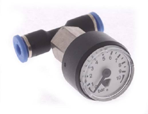 Manometer zum Leitungseinbau, MSV, 6 mm 0 bis 10 bar-0