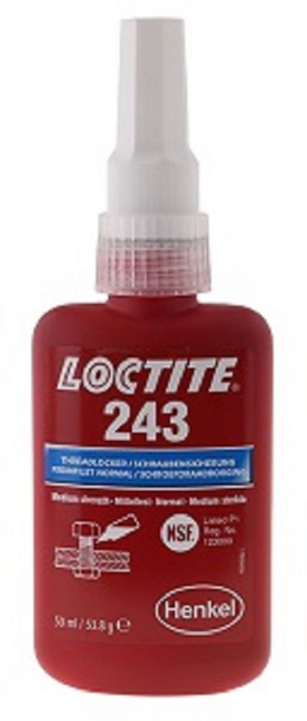 Loctite, Schraubensicherung, mittelfest bis M 36, -55°C bis +150°C, 18-23 Nm 250 ml