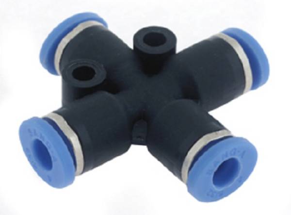 X-Steckverbindung mit 2 reduzierten Abgängen, MSV/PA 66, 8 mm 6 mm