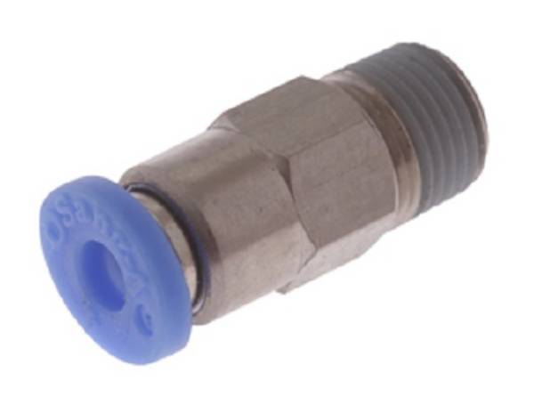 Rückschlagventil mit Außengewinde und Steckanschluss, gerade R 1/4, 8 mm