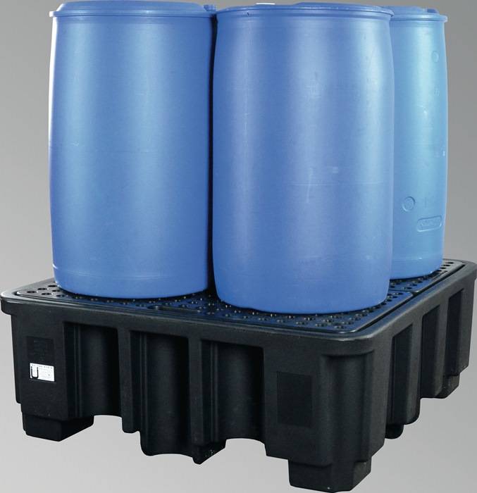 Auffangwanne 450l L1380xB1290xH480mm PE m.PE-Stellebene-0