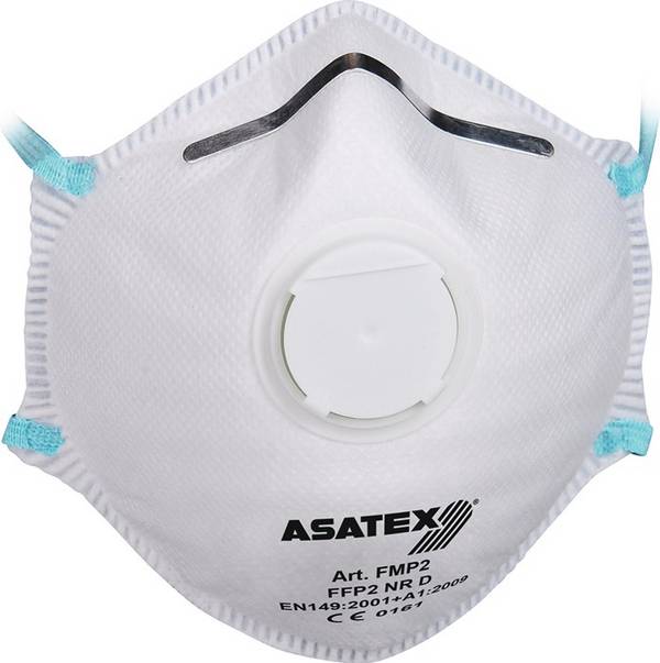 ASATEX FMP2 Atemschutzmaske  FFP 2 / V NR D mit Ausatemventil