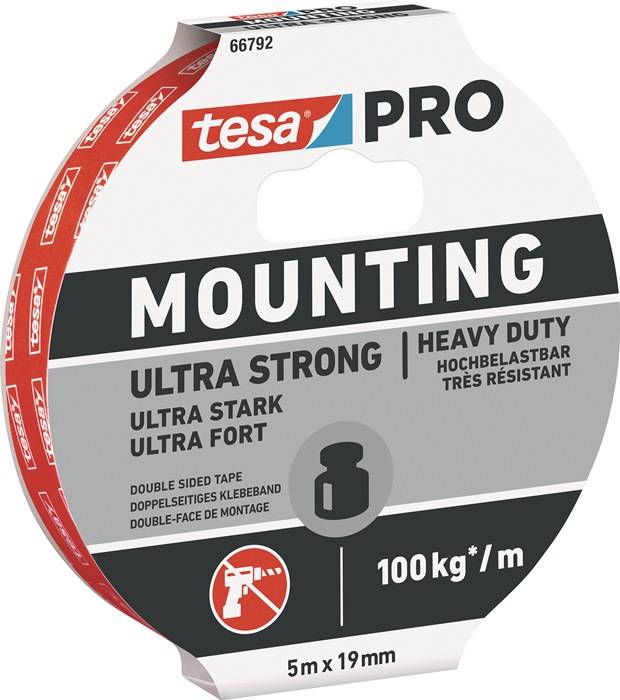 Montageband Mounting PRO Ultra Strong 66792 weiß L.5m B.19mm TESA-0