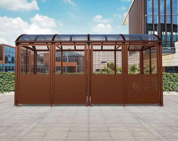 Fahrradüberdachung Anbaueinheit B2520xH2640xT2830mm Bogendach PC transp.SPL