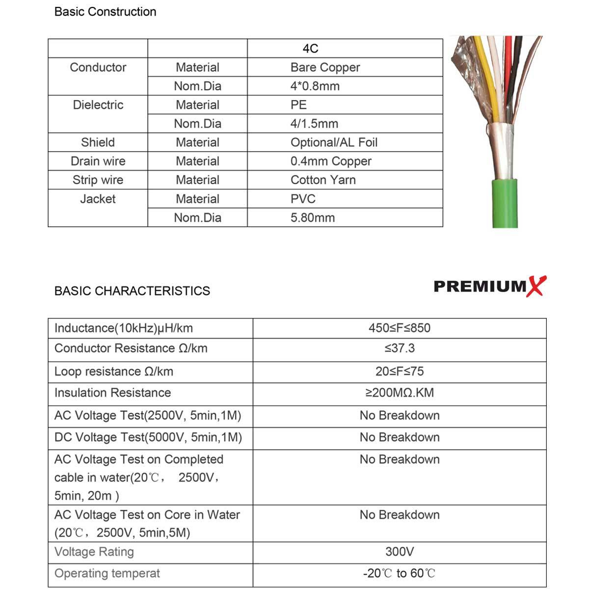 PremiumX 50m EIB BUS-Kabel J-Y(ST)Yh 2x2x0,8 Eca Busleitung Fernmeldekabel Datenkabel grün-2