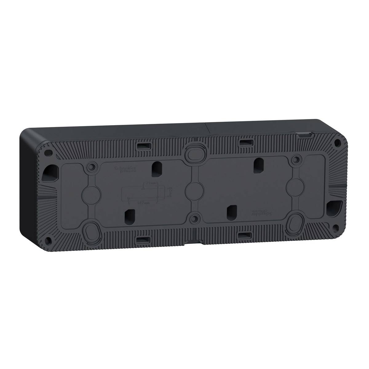 Schneider Electric Mureva Styl Abzweigdose, 3-fach, Polypropylen, 76mm, 54 mm IP55 SMD, 54 mm, Grau-1