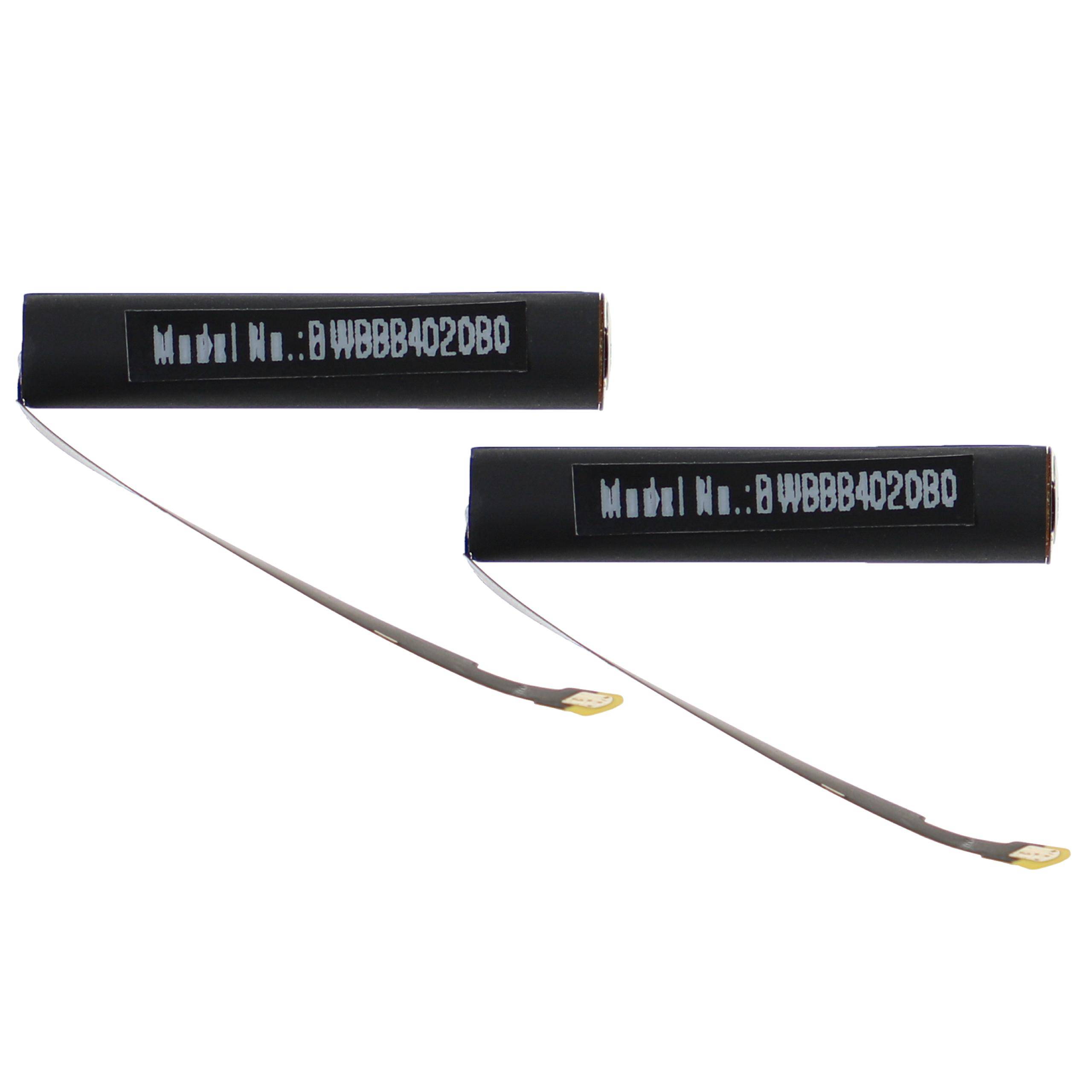 vhbw 2x Akku Ersatz für Apple A2032 | A2031, A1523, A1722, A1604 für Wireless Headset Kopfhörer (25 mAh, 3,7 V, Li-Ion)-0