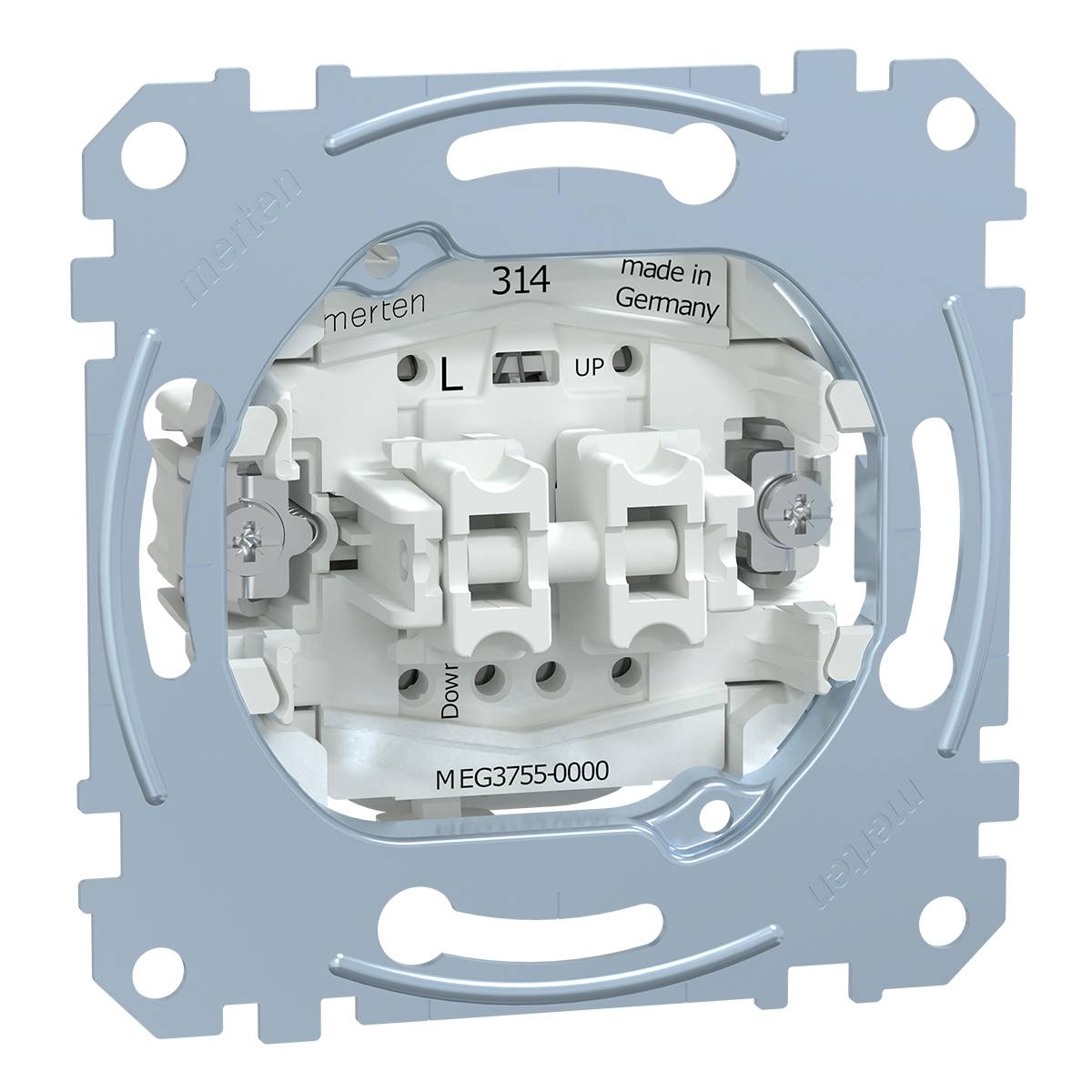 Schneider Electric - MTN3755-0000 - Roller shut. push-button insrt 1 pole, flush-mntd, 10 A, AC 250 V, screwl. term.-0