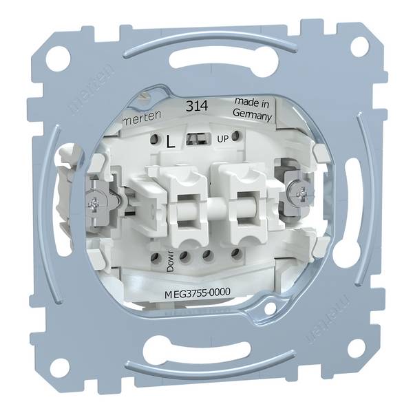 Schneider Electric - MTN3755-0000 - Roller shut. push-button insrt 1 pole, flush-mntd, 10 A, AC 250 V, screwl. term.