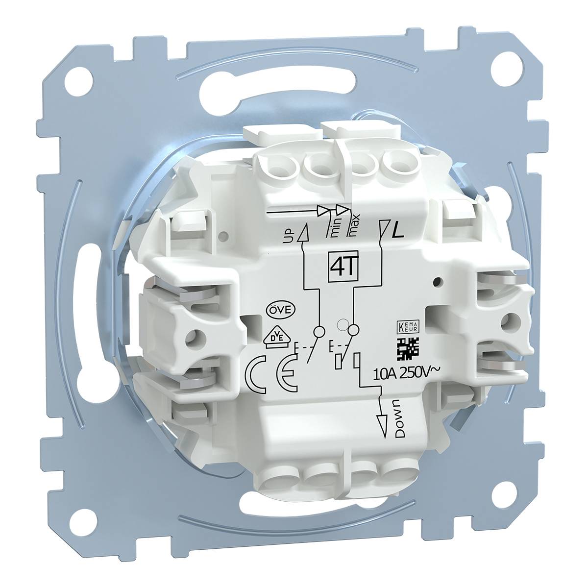 Schneider Electric - MTN3755-0000 - Roller shut. push-button insrt 1 pole, flush-mntd, 10 A, AC 250 V, screwl. term.-1