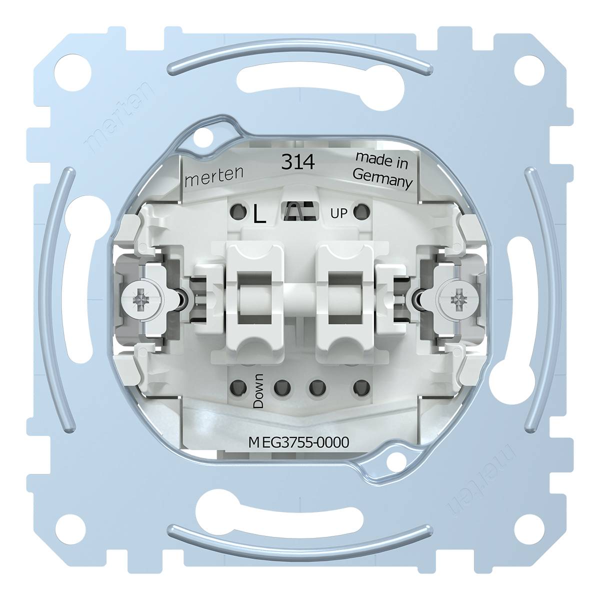Schneider Electric - MTN3755-0000 - Roller shut. push-button insrt 1 pole, flush-mntd, 10 A, AC 250 V, screwl. term.-2