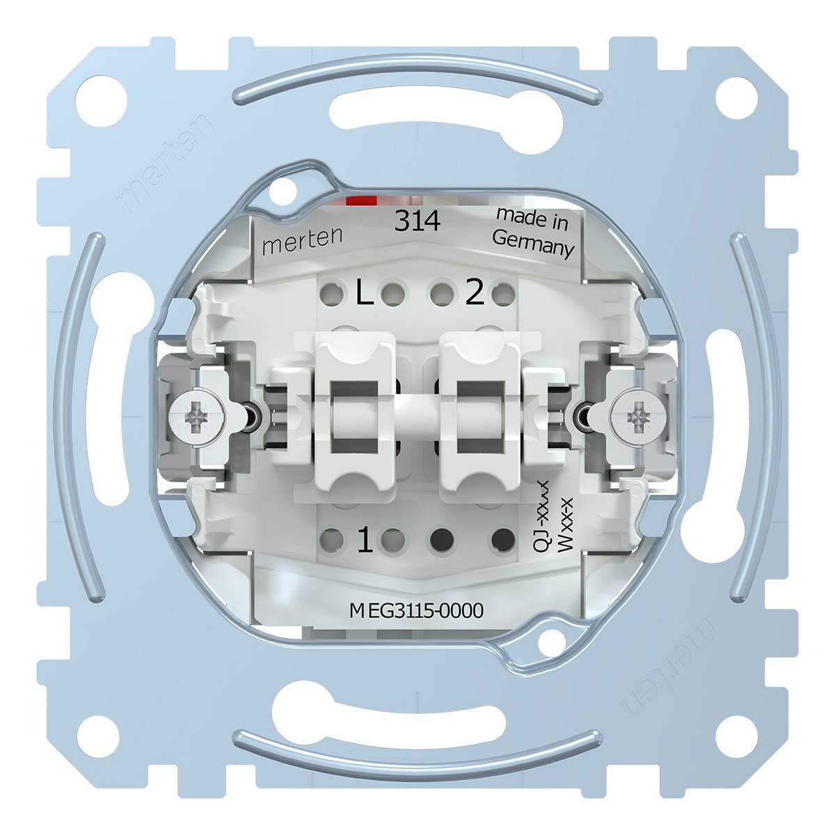 Schneider Electric - MTN3115-0000 - Two-circuit switch insert 1 pole, flush-mounted, 10 AX, AC 250 V, screwl. term.-2
