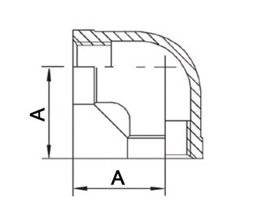 Gewindefitting 90Grad IG NPS 1/2 Zoll-2