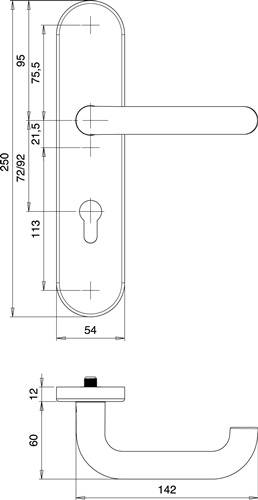 Schutzgarnitur Logo 8753/9203 VA EST 92mm 65-75mm EDI-1