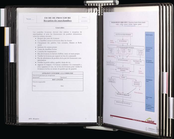 Wandhalter 10 Sichttafeln schwarz lackiertf.A4 TARIFOLD-1