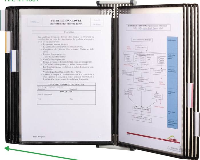 Wandhalter 10 Sichttafeln schwarz lackiertf.A4 TARIFOLD-2
