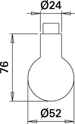 Türknopflochteil K5 VA F00 Kugelknopf EDI-2