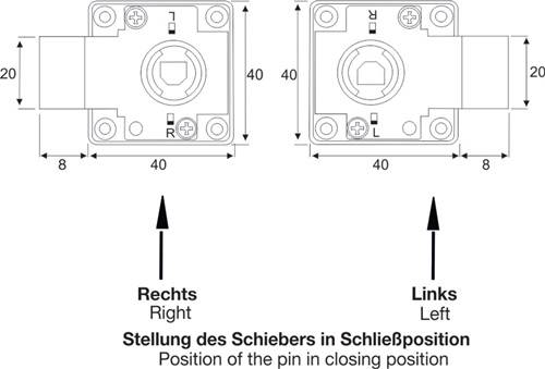Aufschraubschloss Dornm.25mm lad versch.-schl.BMB-5