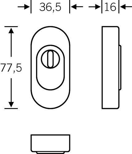 Schutzrosette 73 3249 VA 6204 ov.m.ZA S.16mm FSB-2