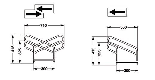 Fahrradbügelparker 1-s.90Grad verz.Anz.Radstände 3 z.Schr.zerlegt-2
