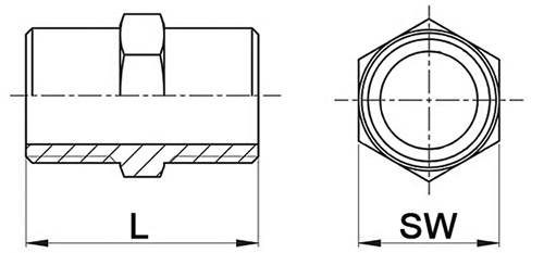 Doppelnippel NPS=1 Zoll 8-kant L 44mm SPRINGER-2