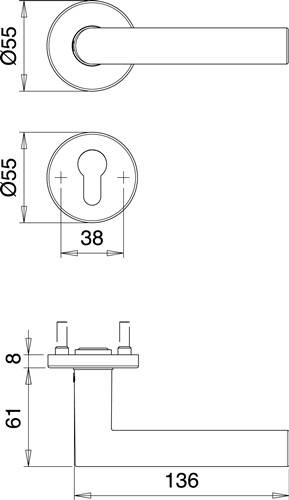 Schutzgarnitur METIS 8742/0272 VA EST 72mm 35-45mm EDI-1