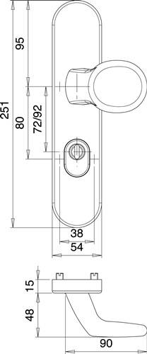 Schutzgarnitur METIS 8741/0272 VA EST 72mm 35-45mm EDI-1