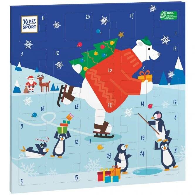 Ritter Sport Quadrat Adventskalender Inhalt: 347g-0