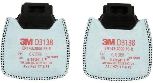 3M Staub Filter für Atemschutzmaske 3M Serie D3000-0