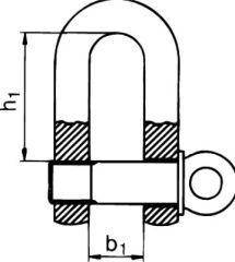 Schäkel 0,16 t verz. Bolzen 6mm Dm DIN 82101, Form A-2