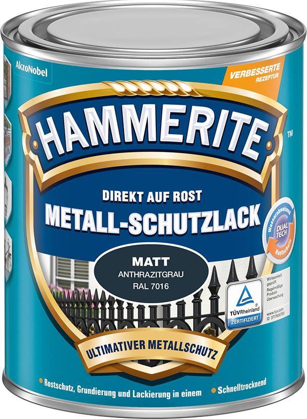 Hammerite Metallschutzlack 750 ml matt anthrazitgrau-0